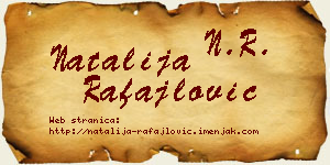 Natalija Rafajlović vizit kartica